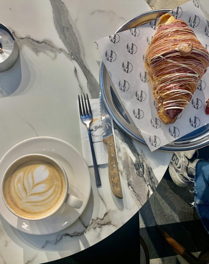 Latte Paired With Croissant